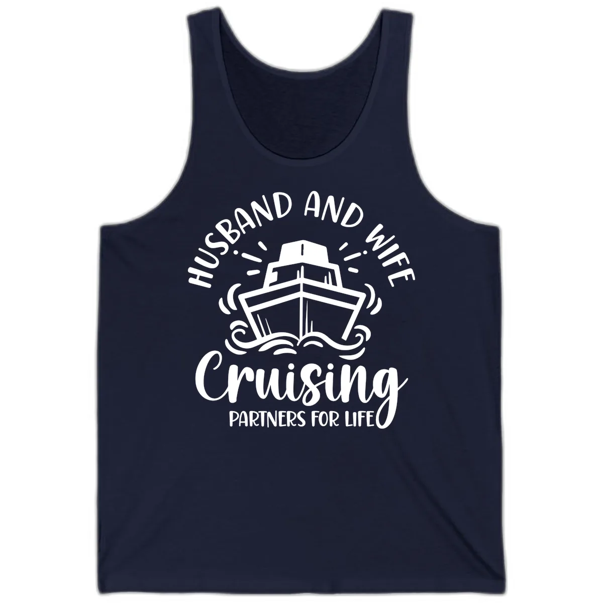 Husband And Wife Cruising Partners Tank in Navy