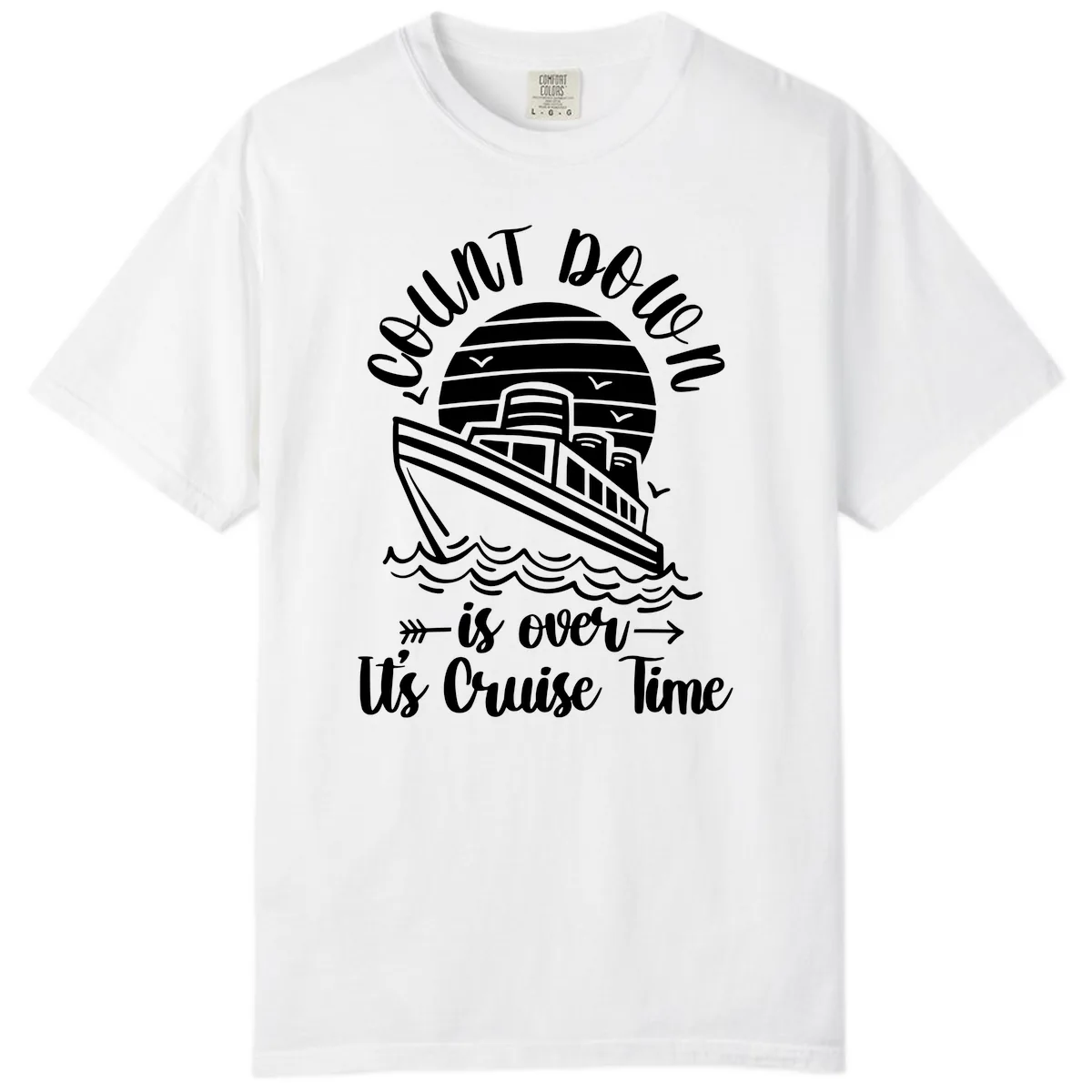 Lobster Do You Want Us Over Cruise Time Comfort Color in White