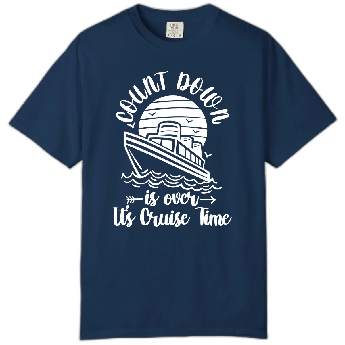 Lobster Do You Want Us Over Cruise Time Comfort Color in Navy