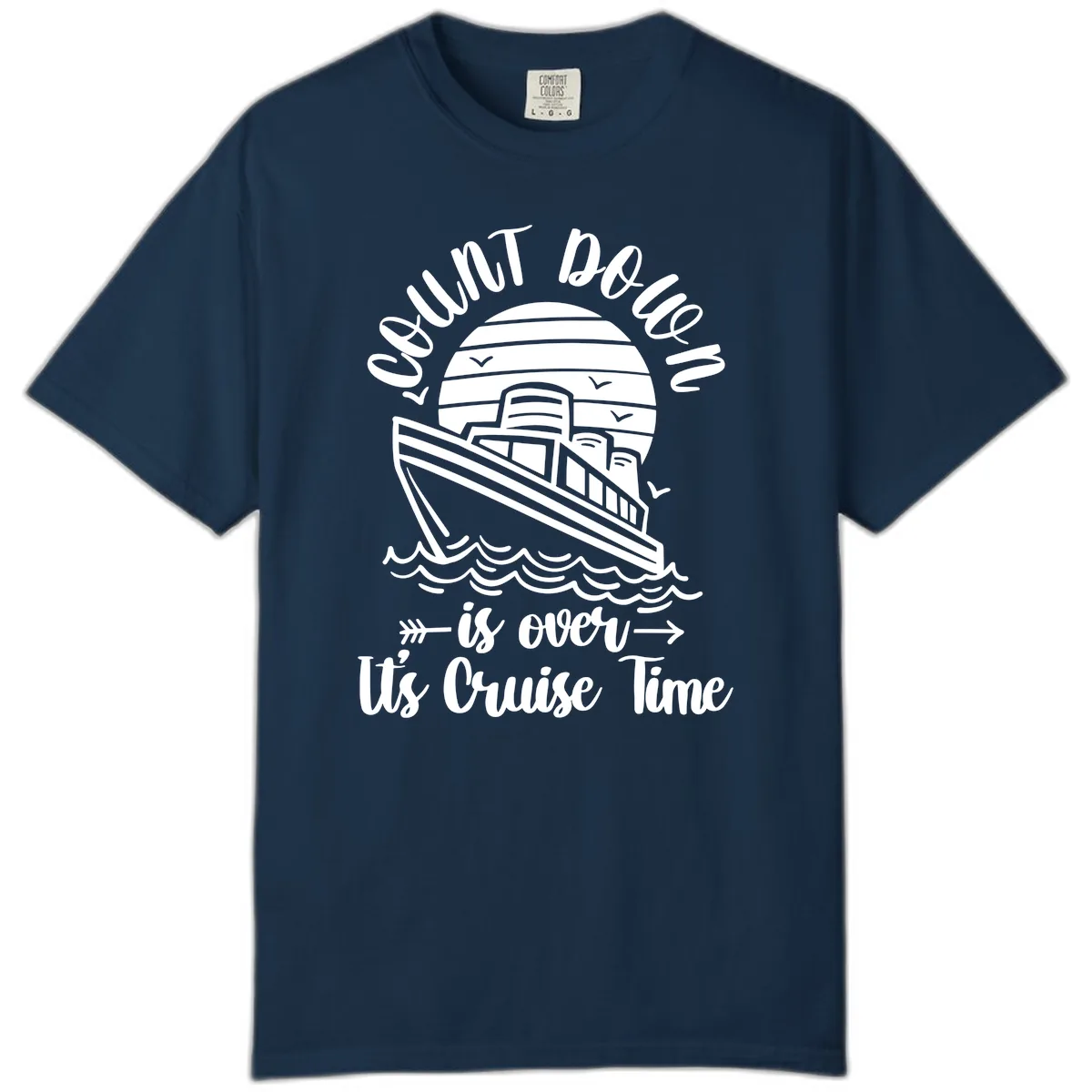 Lobster Do You Want Us Over Cruise Time Comfort Color in True Navy