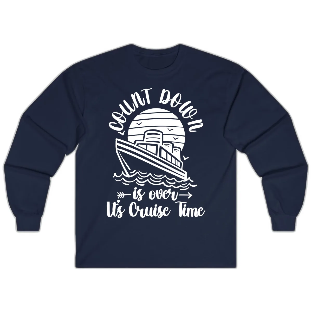 Lobster Do You Want Us Over Cruise Time Long Sleeve in Navy