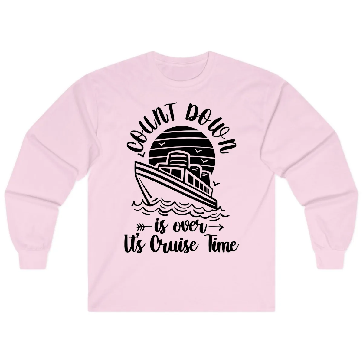 Lobster Do You Want Us Over Cruise Time Long Sleeve in Light Pink