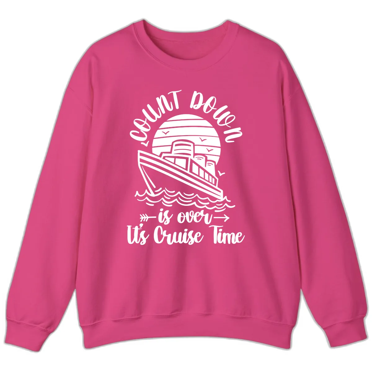 Lobster Do You Want Us Over Cruise Time Sweatshirt in Heliconia