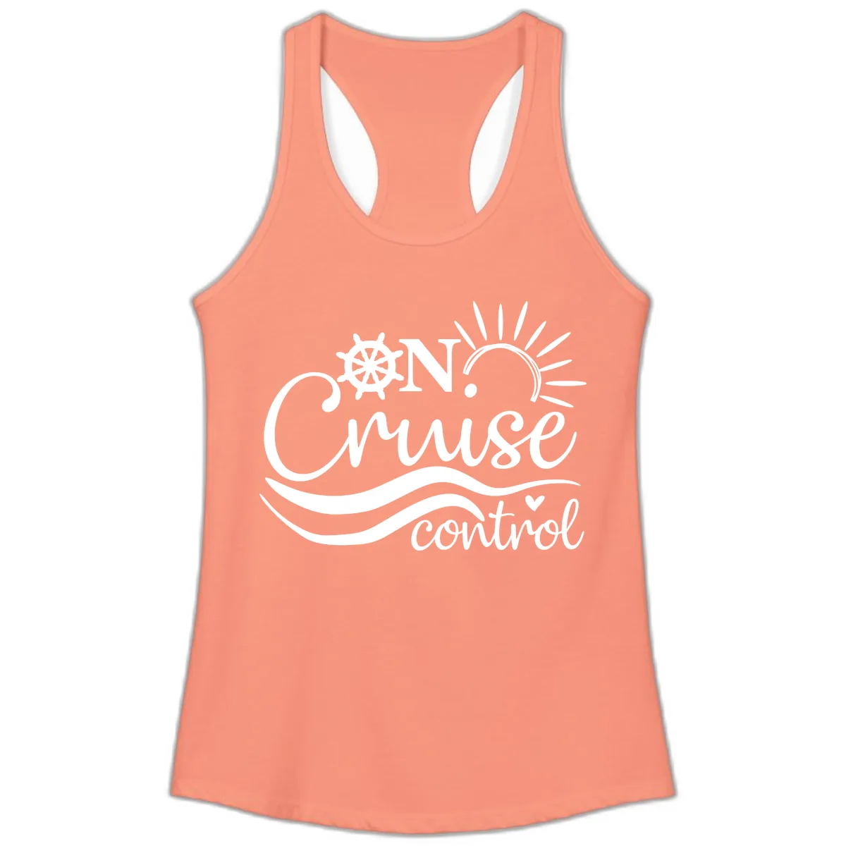 On Cruise Control Ladies Tank in Solid Light Orange
