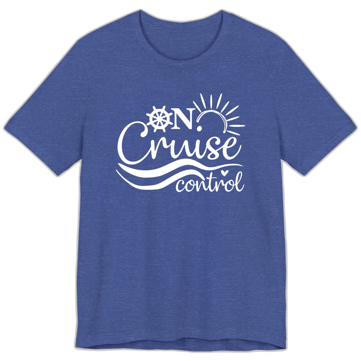 On Cruise Control Premium T-Shirt in Heather True Royal