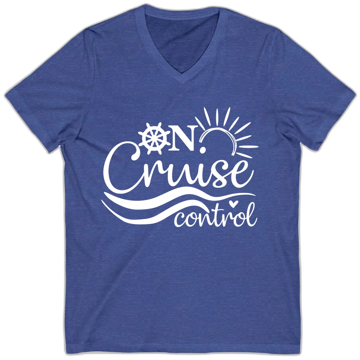 On Cruise Control V-Neck in Heather True Royal