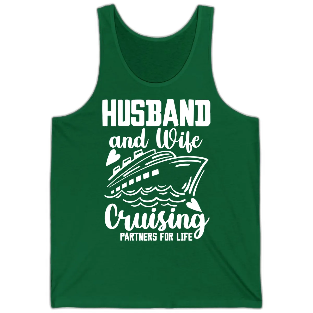 Husband and Wife Cruising Partners For Life Tank in Kelly