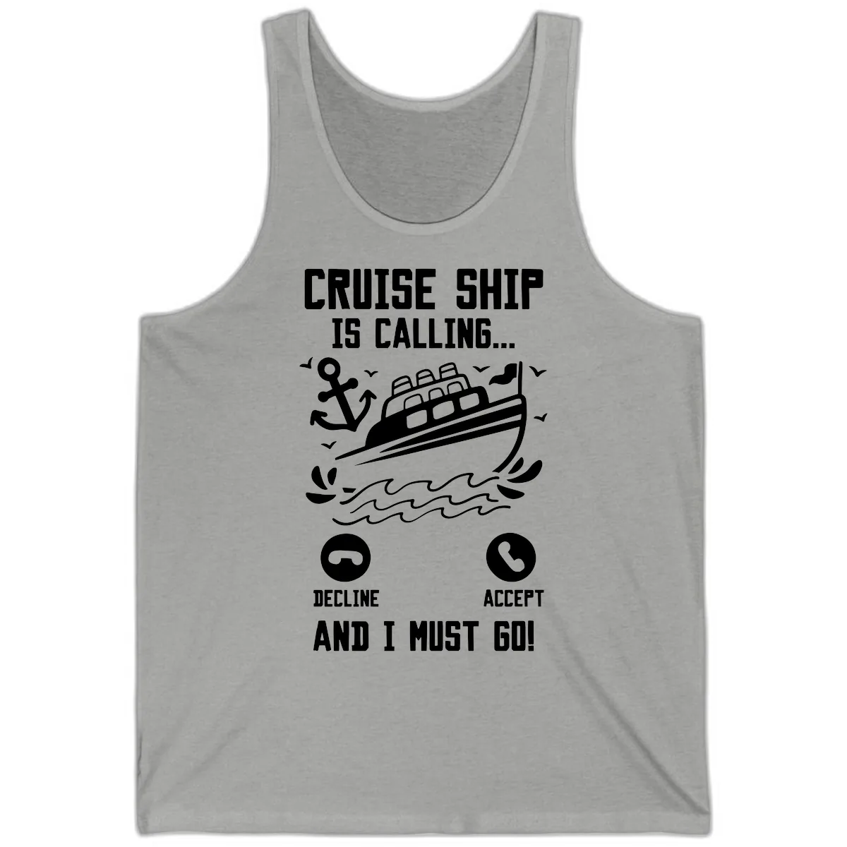 Cruise Ship Is Calling Tank in Athletic Heather