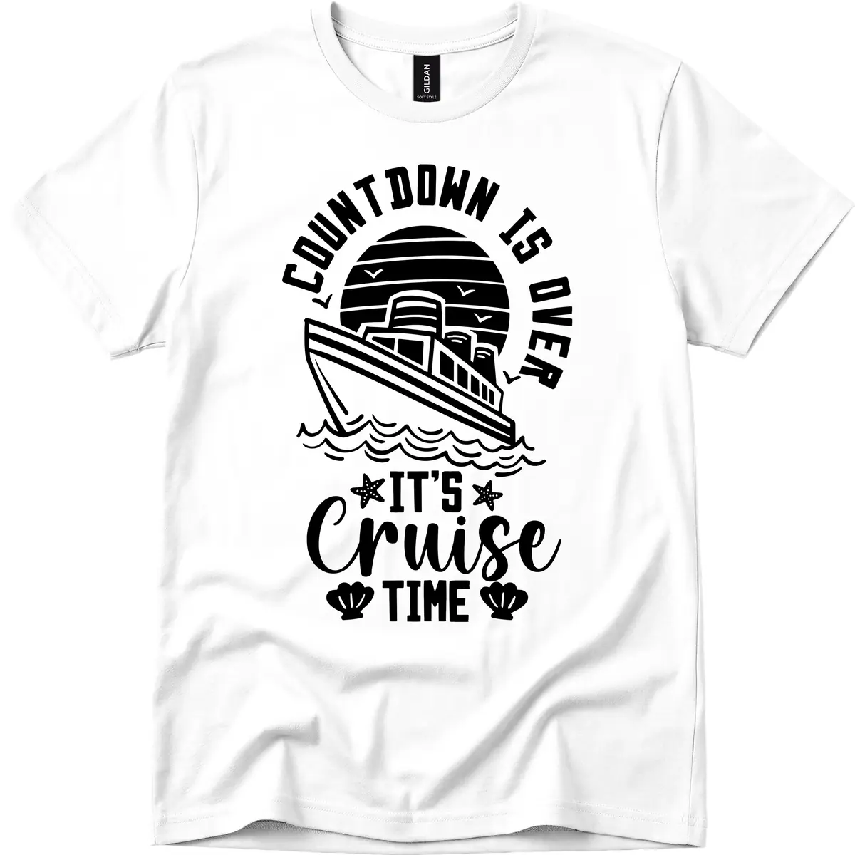 Countdown Is Over It's Cruise Time T-Shirt in White