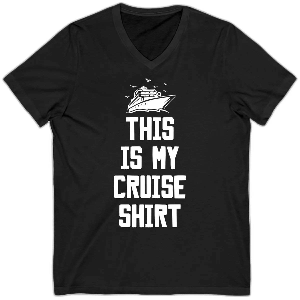This Is My Cruise Shirt V-Neck in Black