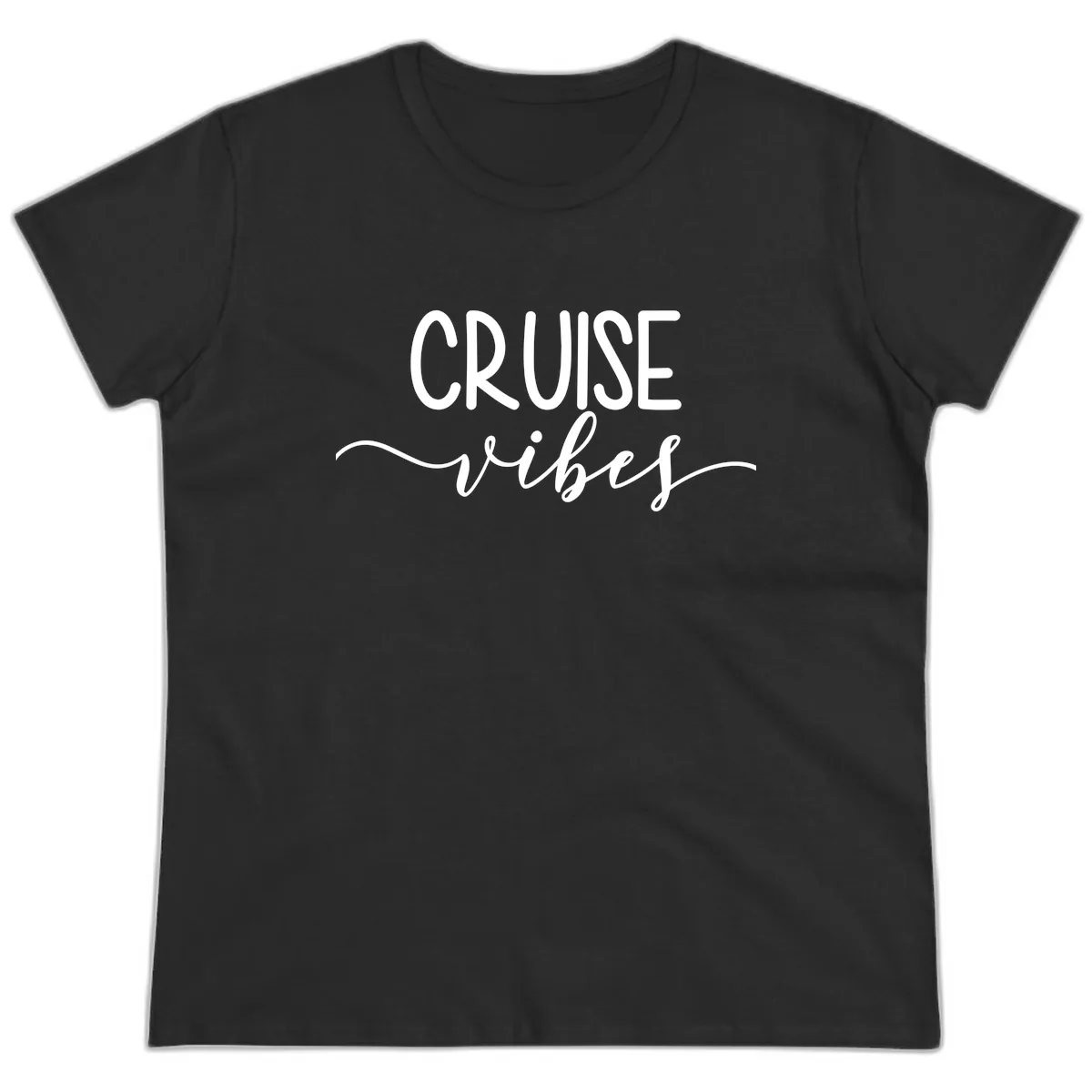 Cruise Vibes Ladies Tee in Black