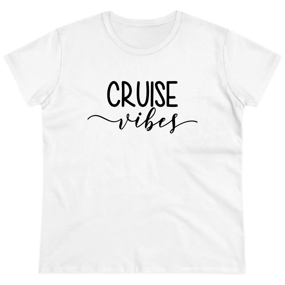 Cruise Vibes Ladies Tee in White