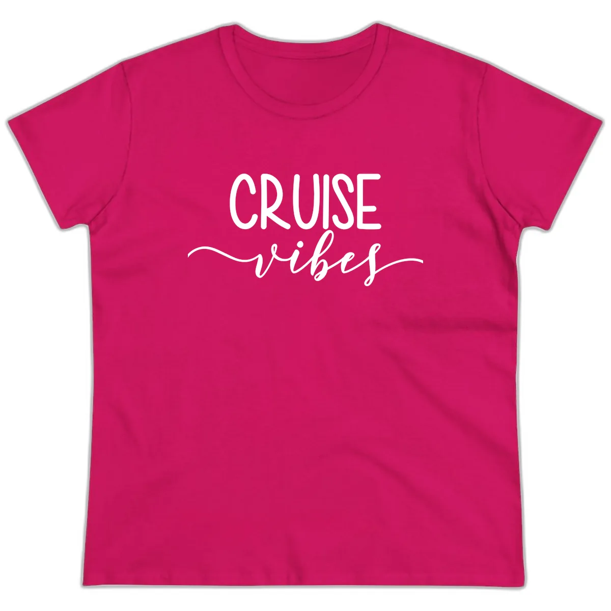 Cruise Vibes Ladies Tee in Heliconia