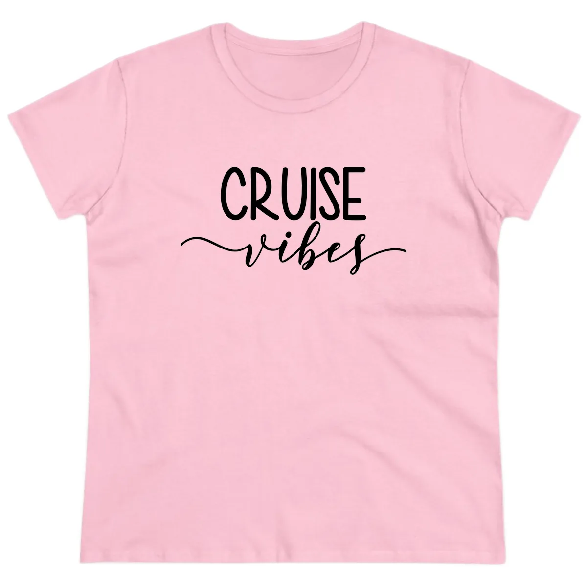Cruise Vibes Ladies Tee in Light Pink