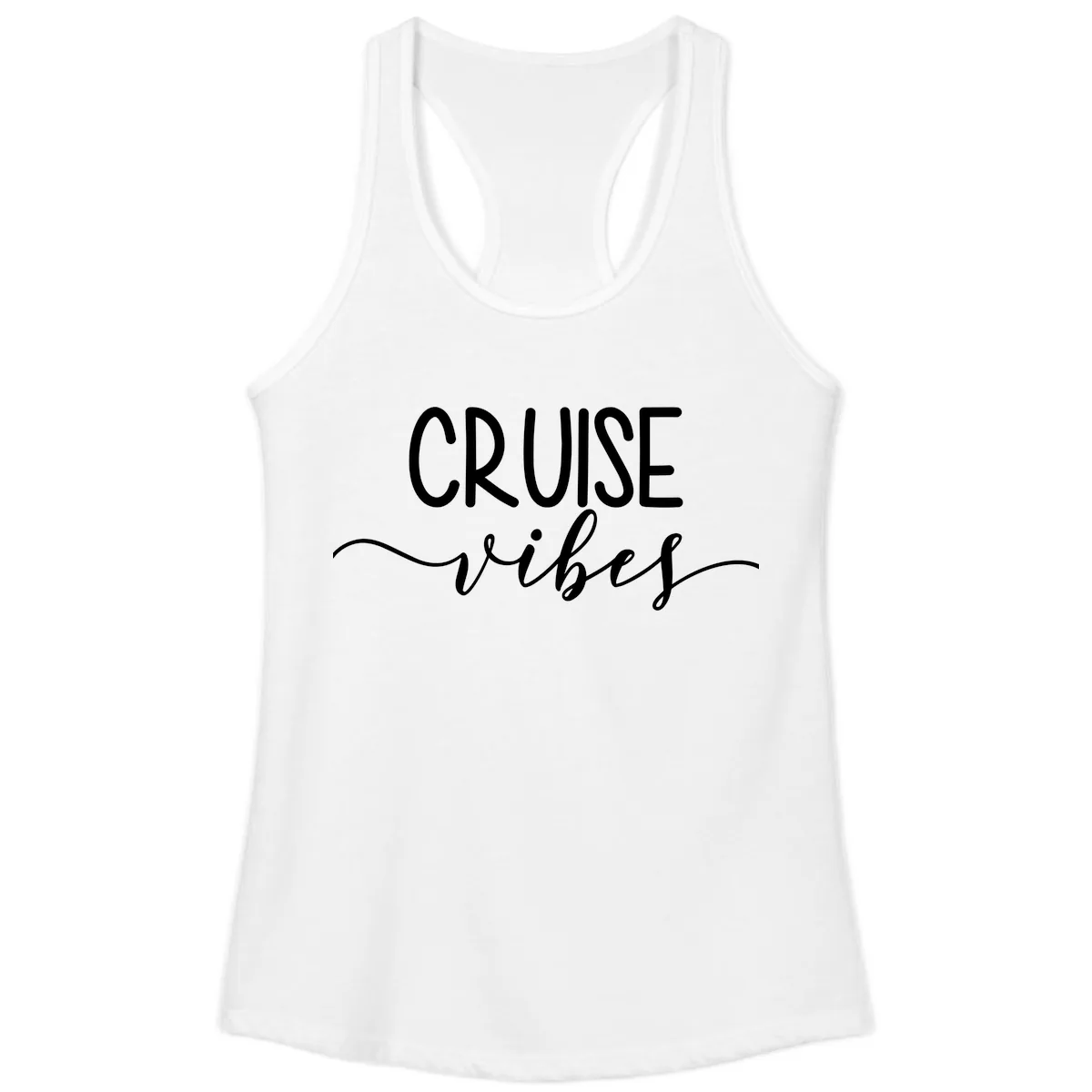 Cruise Vibes Ladies Tank in White