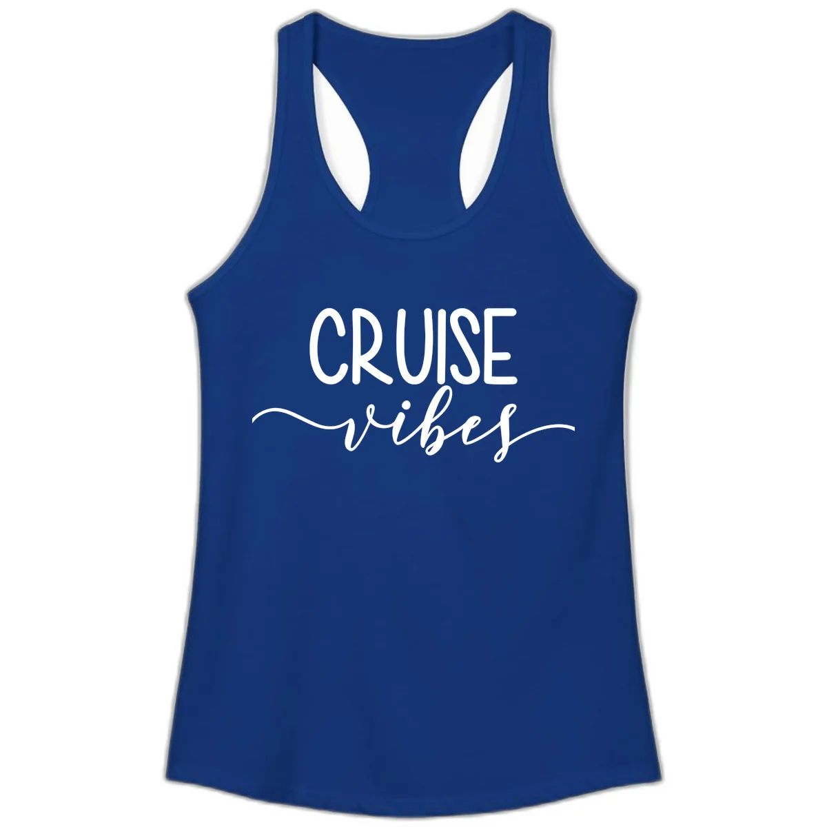 Cruise Vibes Ladies Tank in Solid Royal