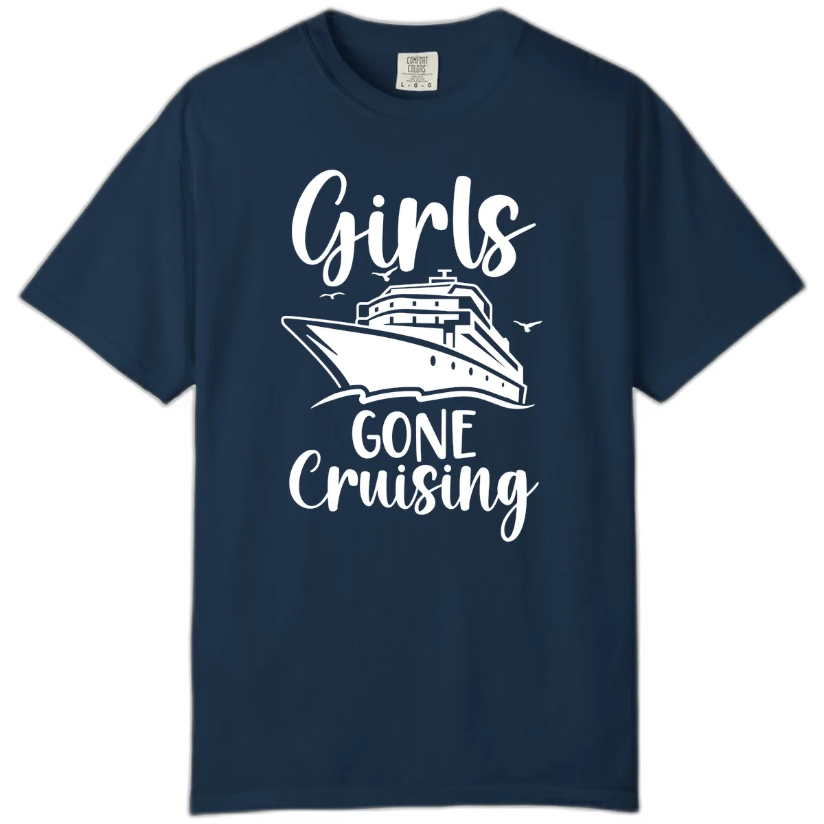 Girls Gone Cruising Comfort Color in True Navy