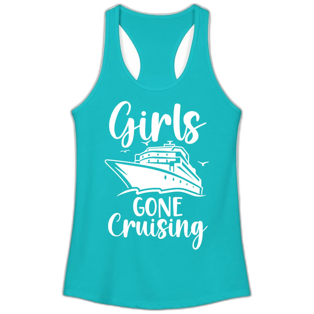Girls Gone Cruising Ladies Tank in Tahiti Blue