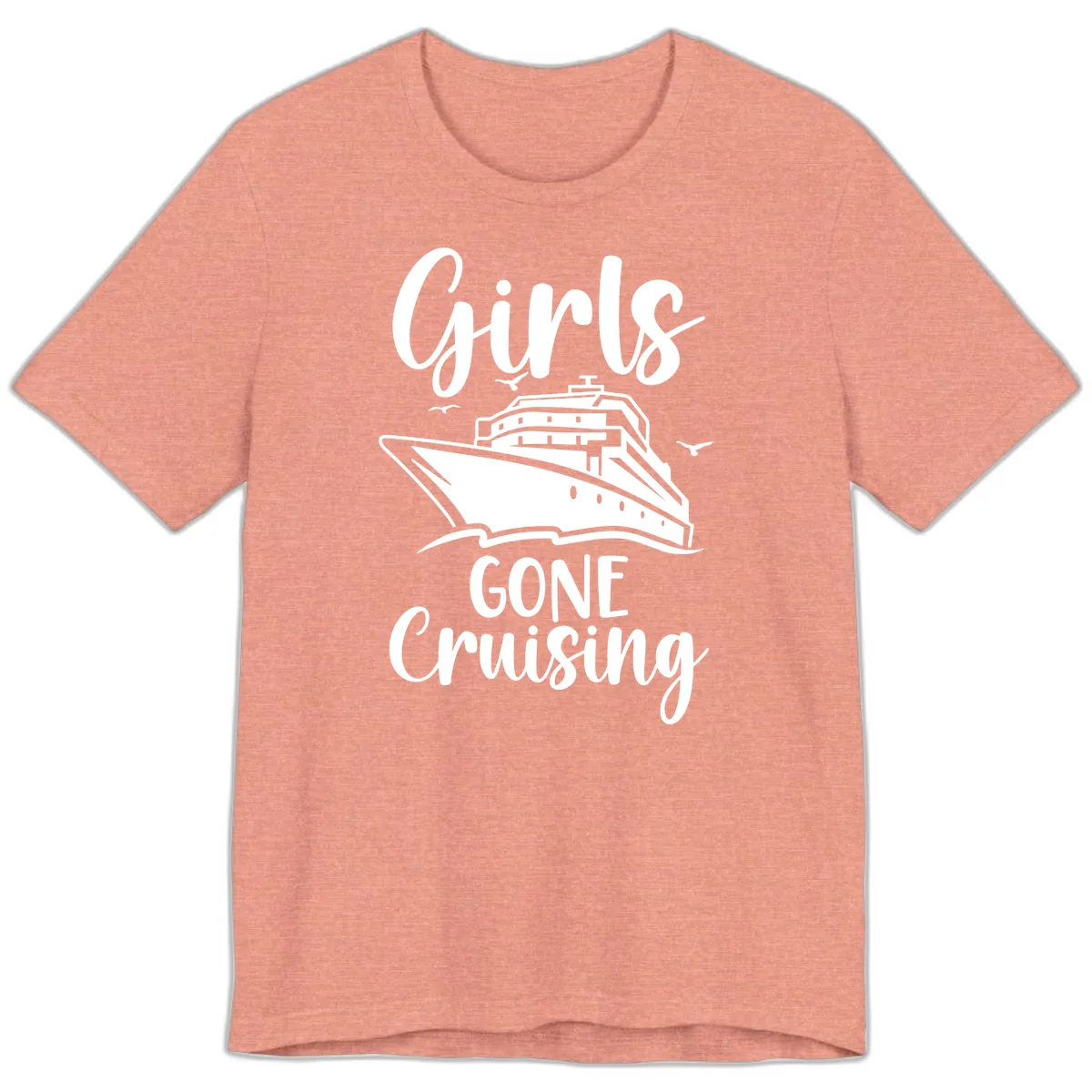 Girls Gone Cruising Premium T-Shirt in Heather Sunset