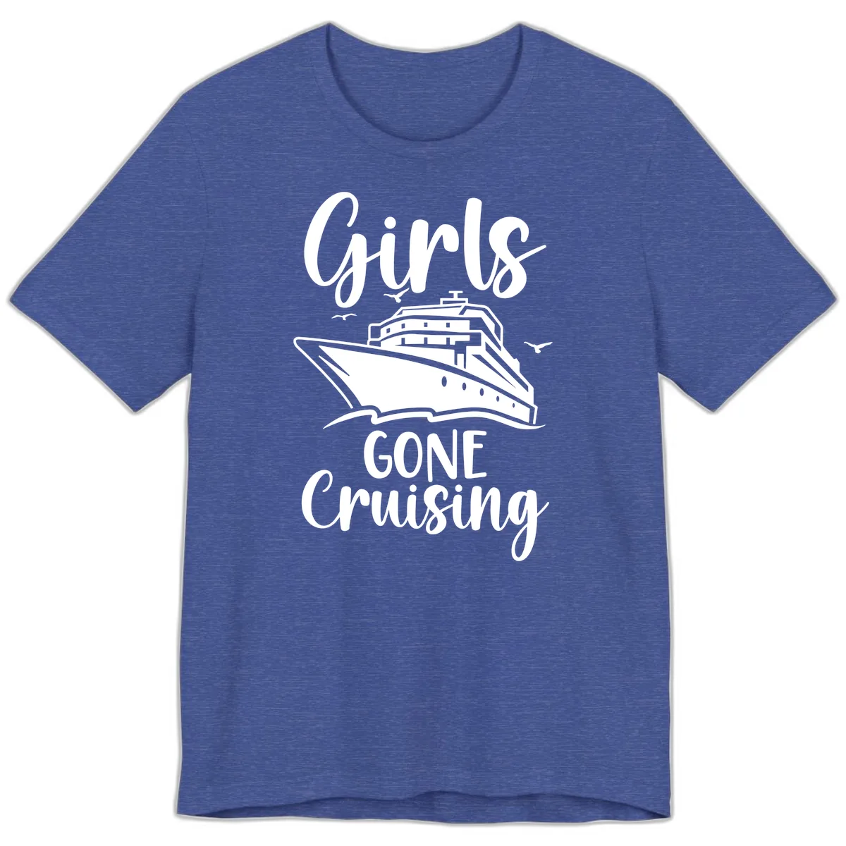 Girls Gone Cruising Premium T-Shirt in Heather True Royal