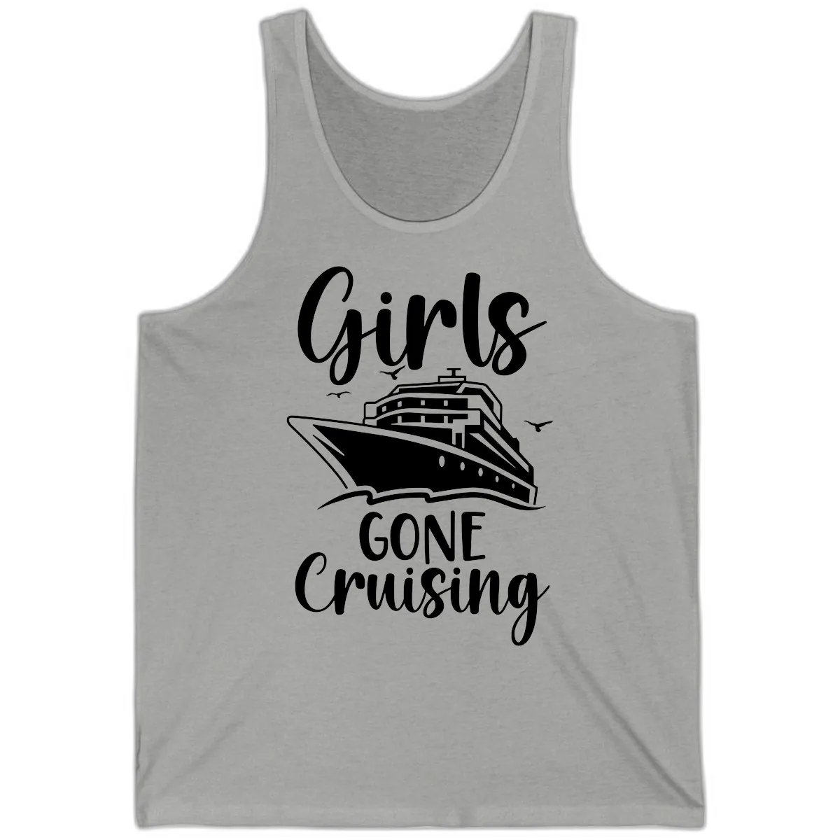 Girls Gone Cruising Tank in Athletic Heather