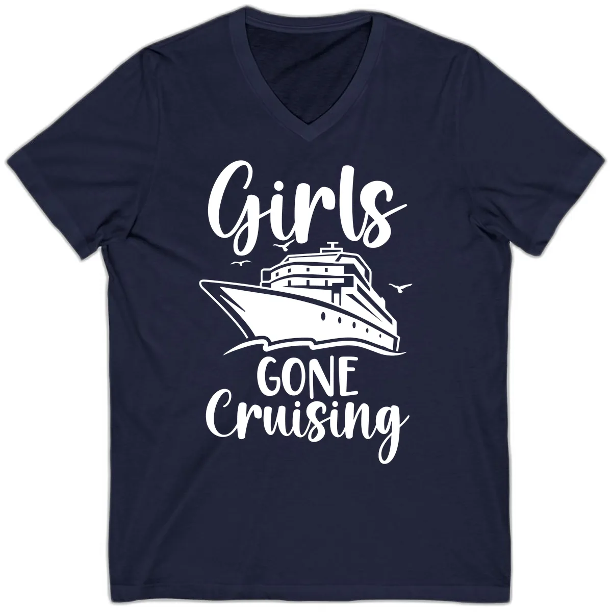 Girls Gone Cruising V-Neck in Navy