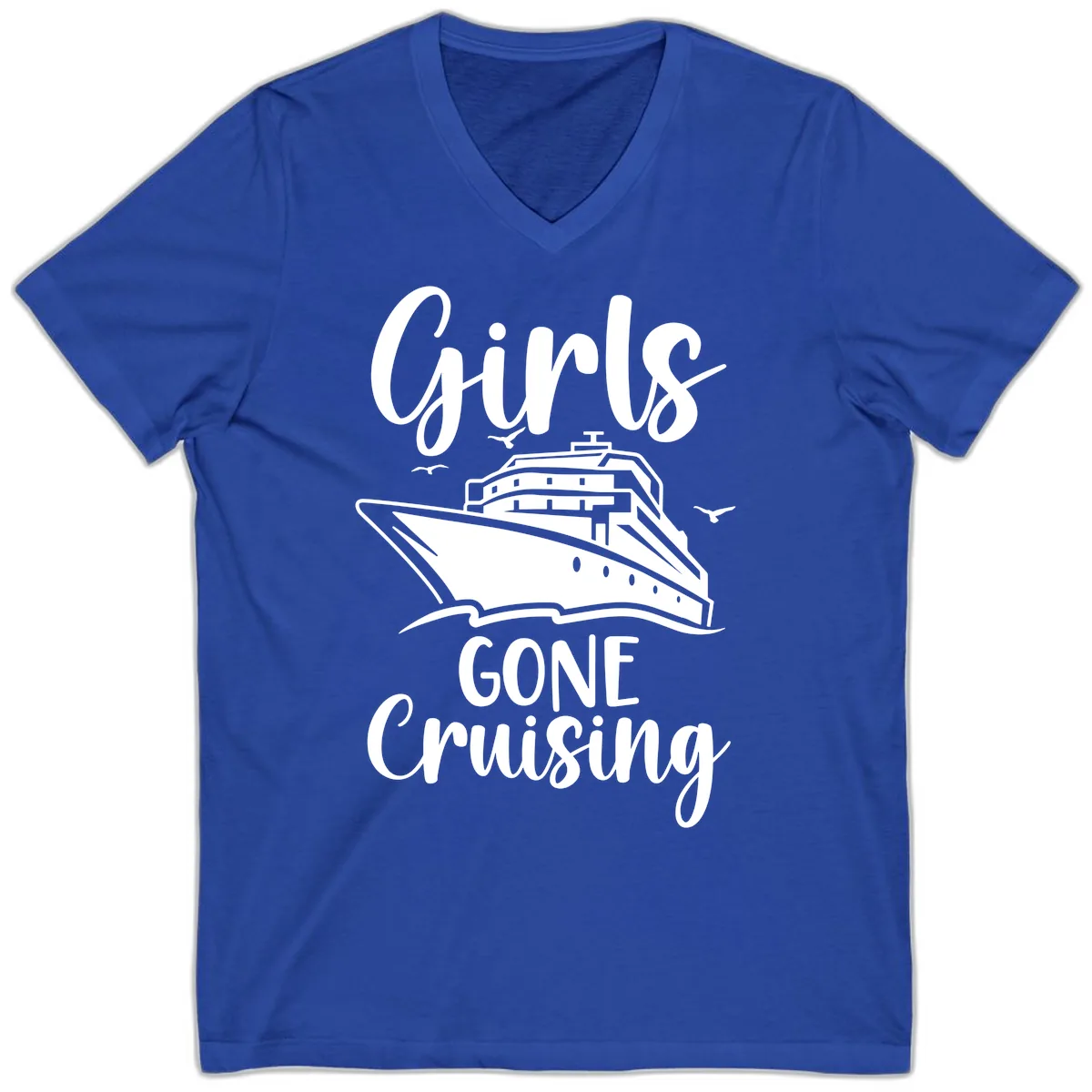Girls Gone Cruising V-Neck in True Royal