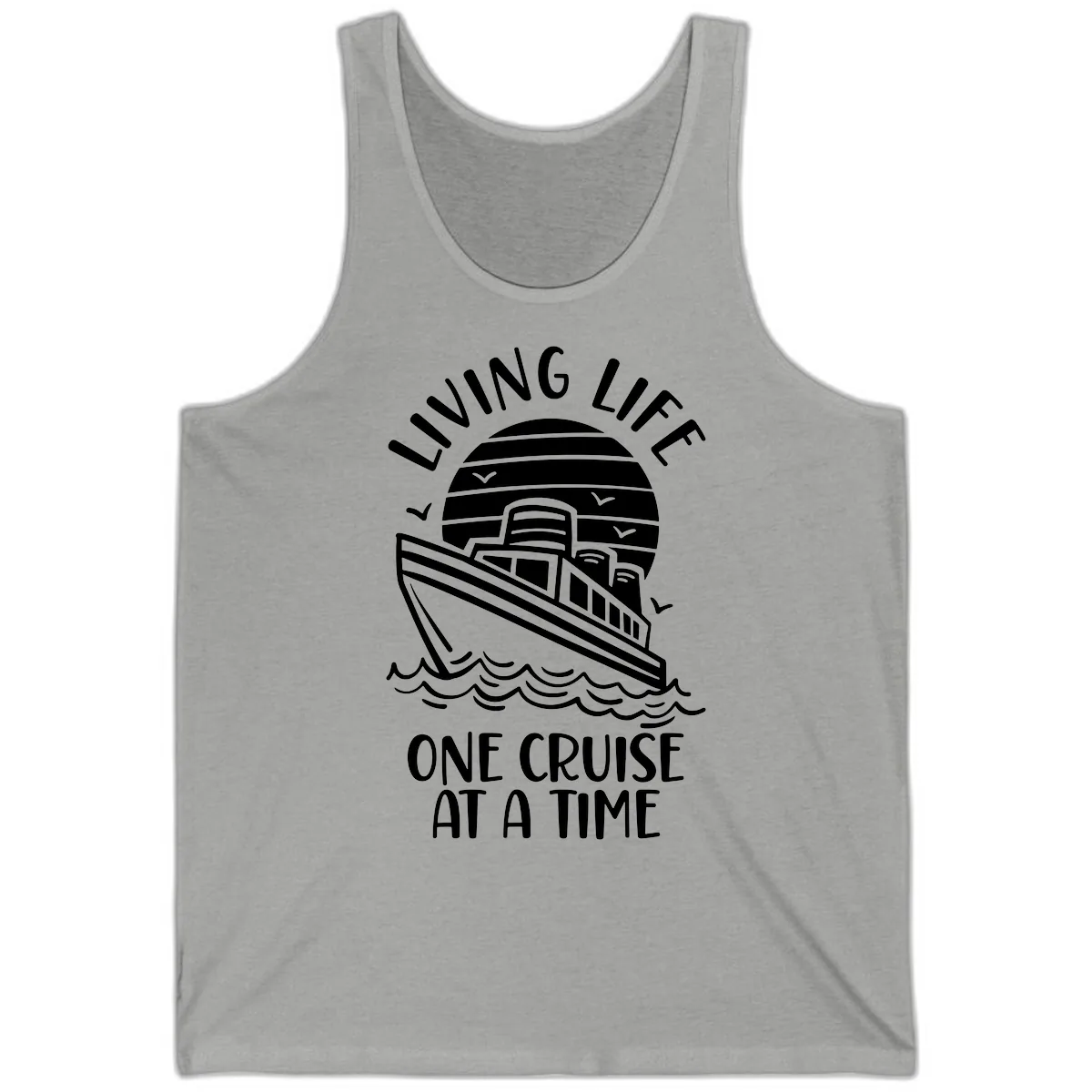 Living Life One Cruise At A Time Tank in Athletic Heather