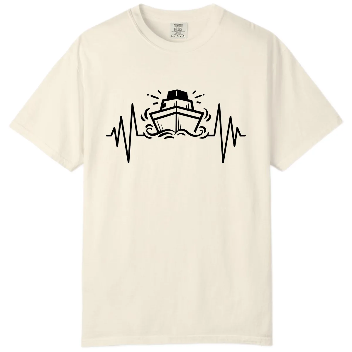 Cruise Ship Heartbeat Comfort Color in Ivory