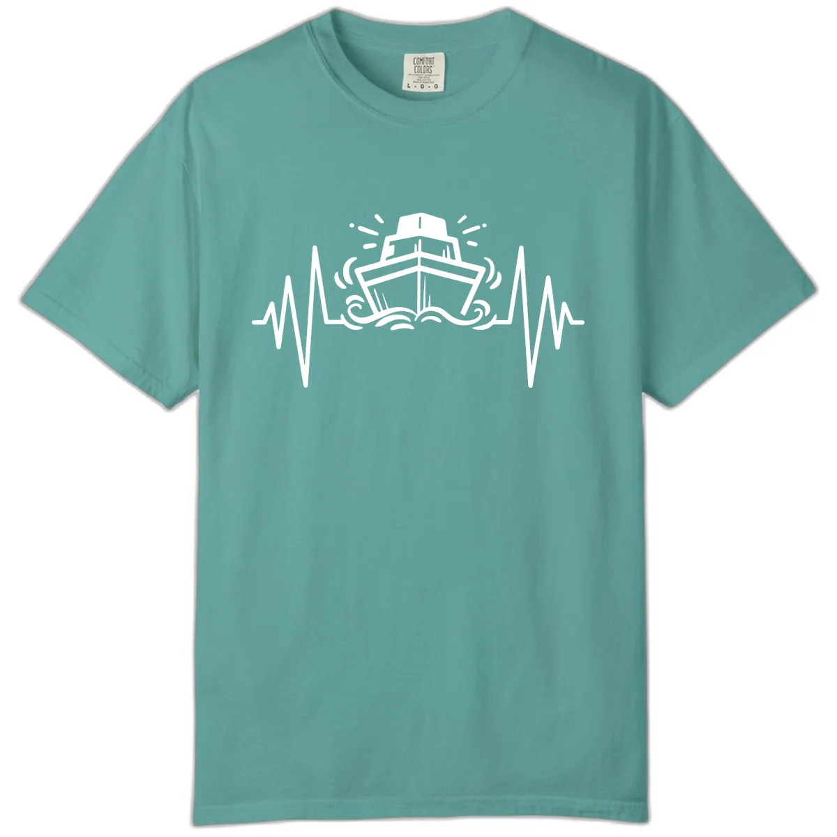 Cruise Ship Heartbeat Comfort Color in Seafoam
