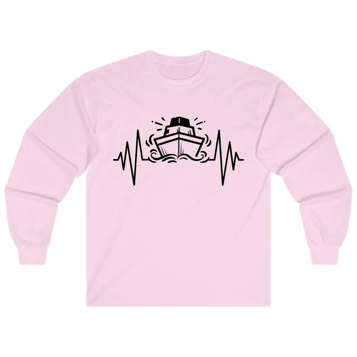 Cruise Ship Heartbeat Long Sleeve in Light Pink