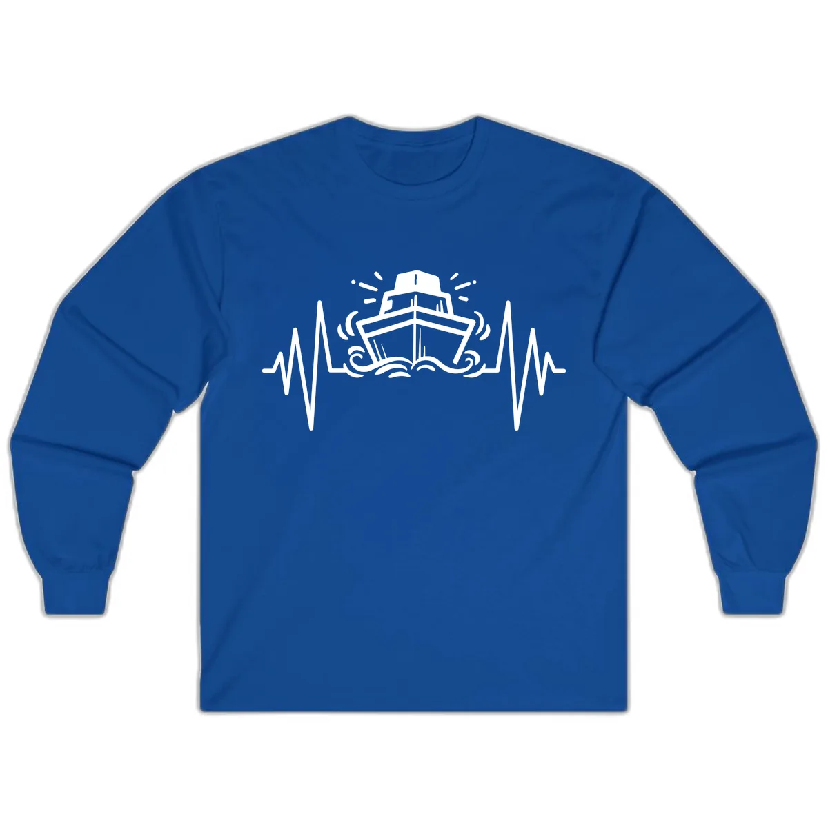 Cruise Ship Heartbeat Long Sleeve in Royal