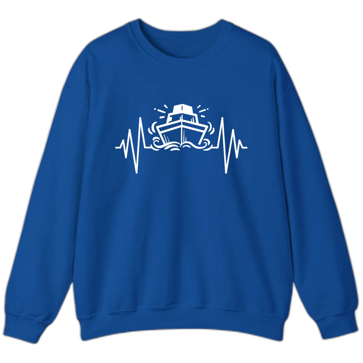 Cruise Ship Heartbeat Sweatshirt in Royal