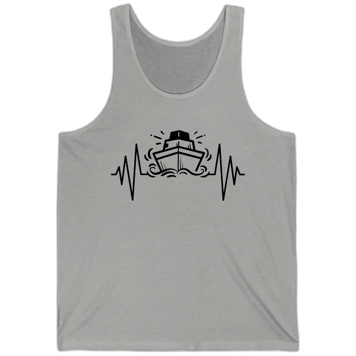 Cruise Ship Heartbeat Tank in Athletic Heather