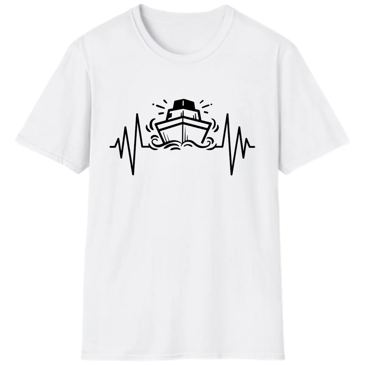 Cruise Ship Heartbeat T-Shirt in White