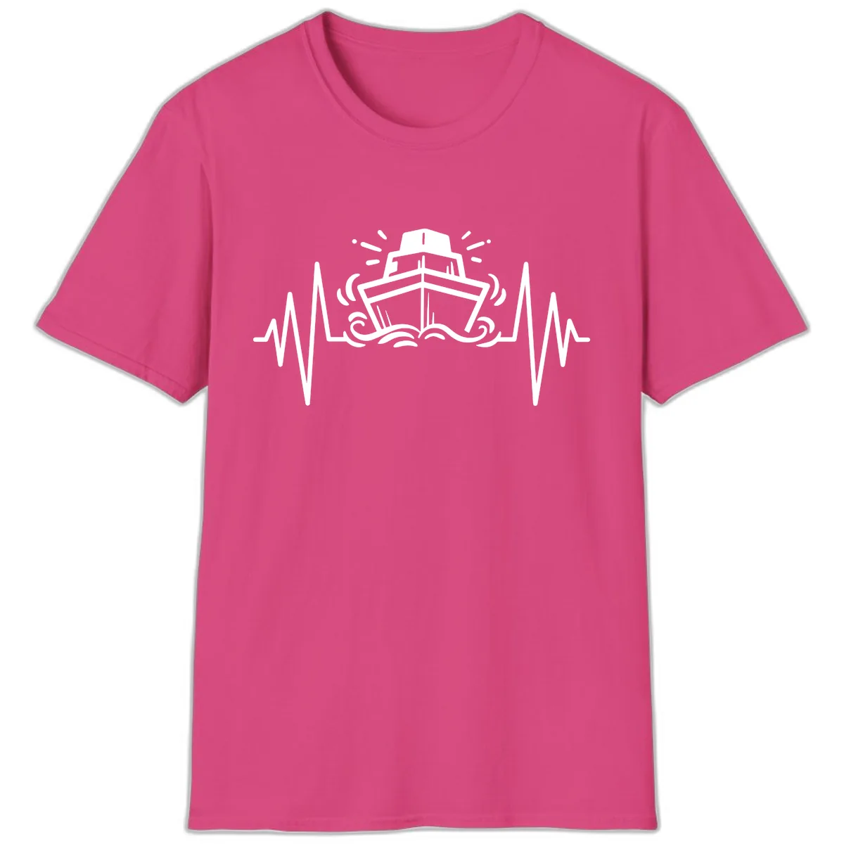 Cruise Ship Heartbeat T-Shirt in Heliconia