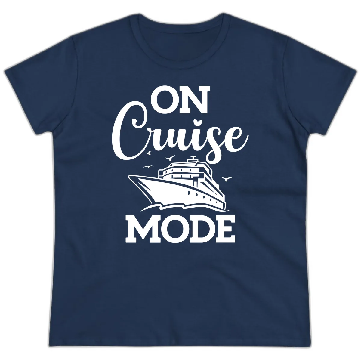 On Cruise Mode Ladies Tee in Navy