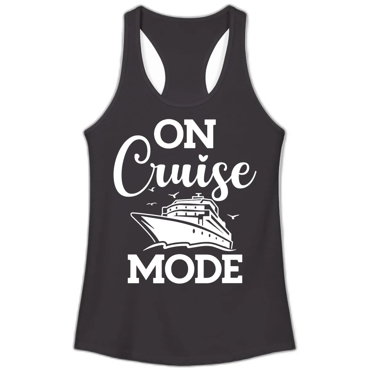 On Cruise Mode Ladies Tank in Black