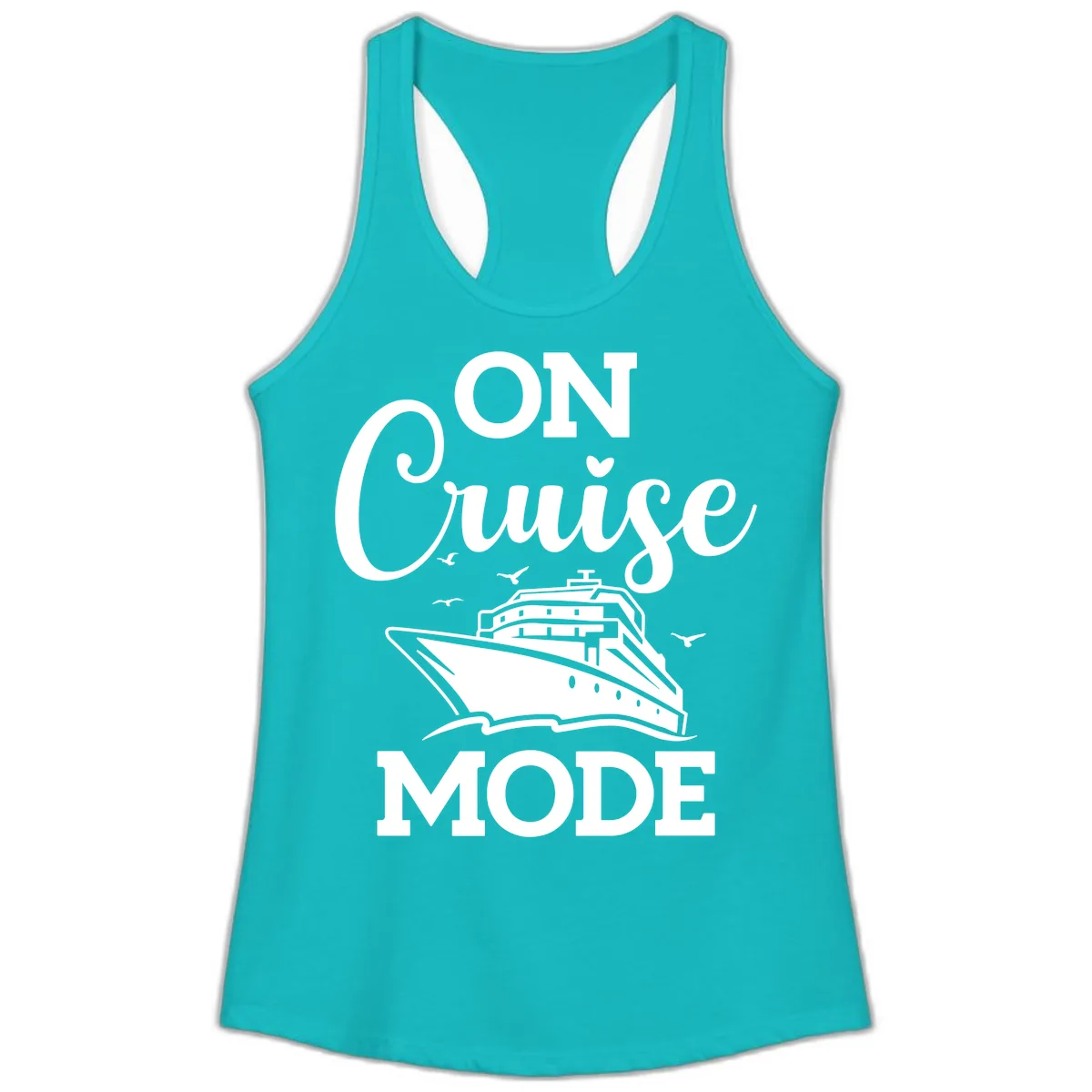 On Cruise Mode Ladies Tank in Tahiti Blue