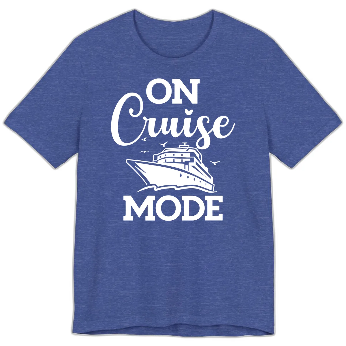 On Cruise Mode Premium T-Shirt in Heather True Royal