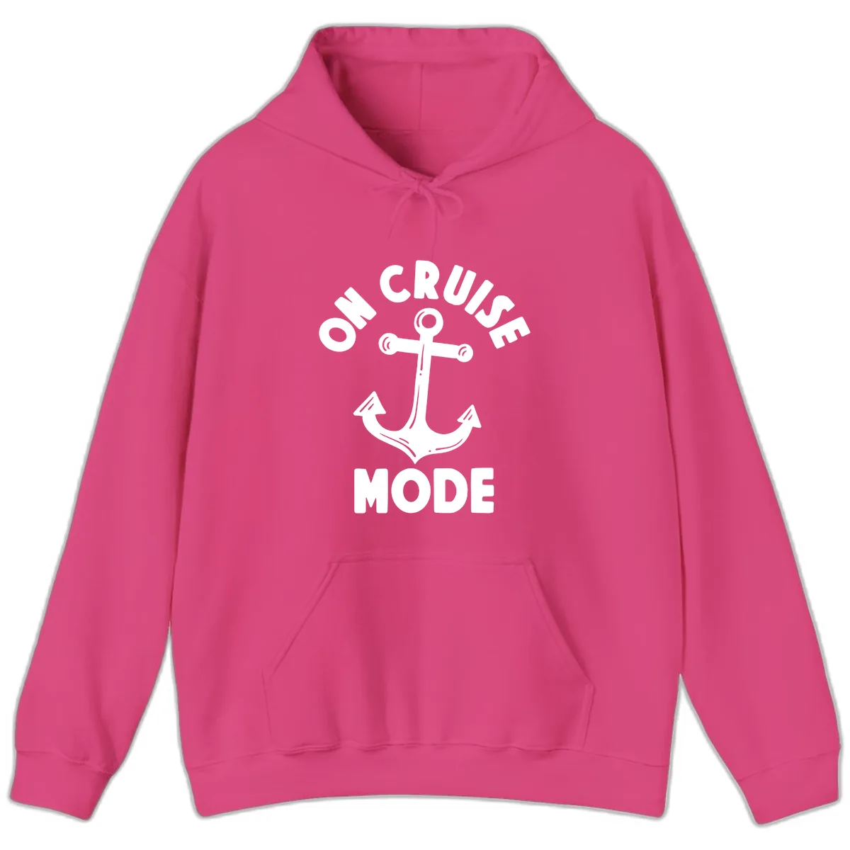 Cruise Mode Anchor Hoodie in Heliconia