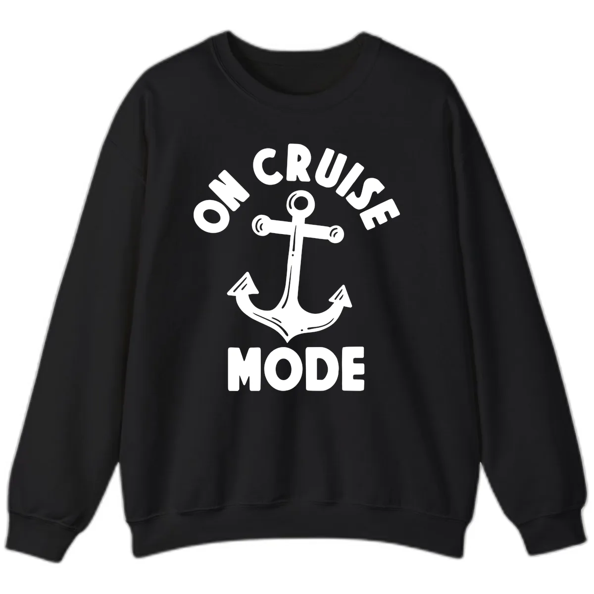 Cruise Mode Anchor Sweatshirt in Black