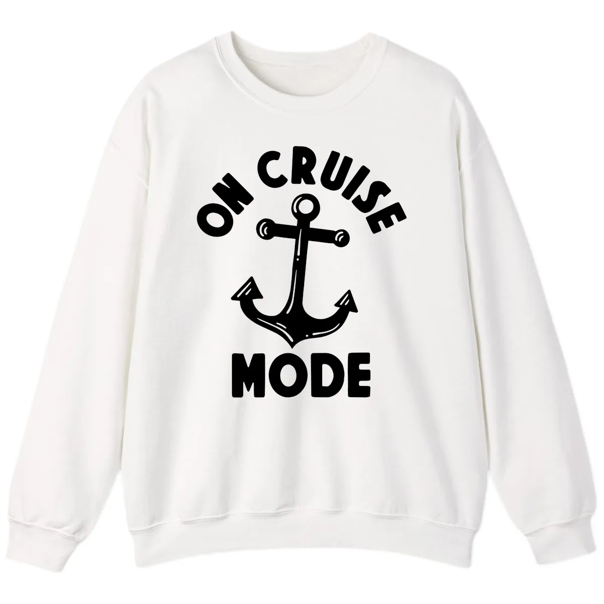 Cruise Mode Anchor Sweatshirt in White