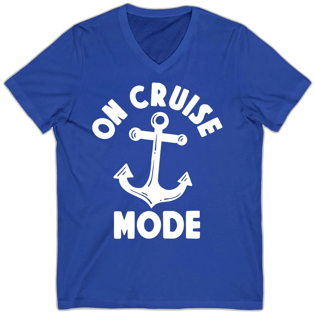 Cruise Mode Anchor V-Neck in True Royal