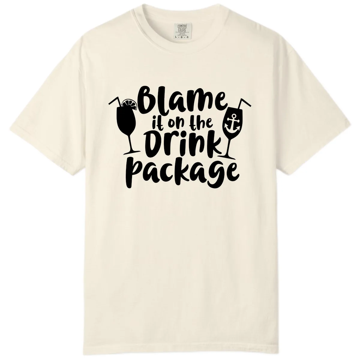 Blame It On The Drink Package Comfort Color in Ivory