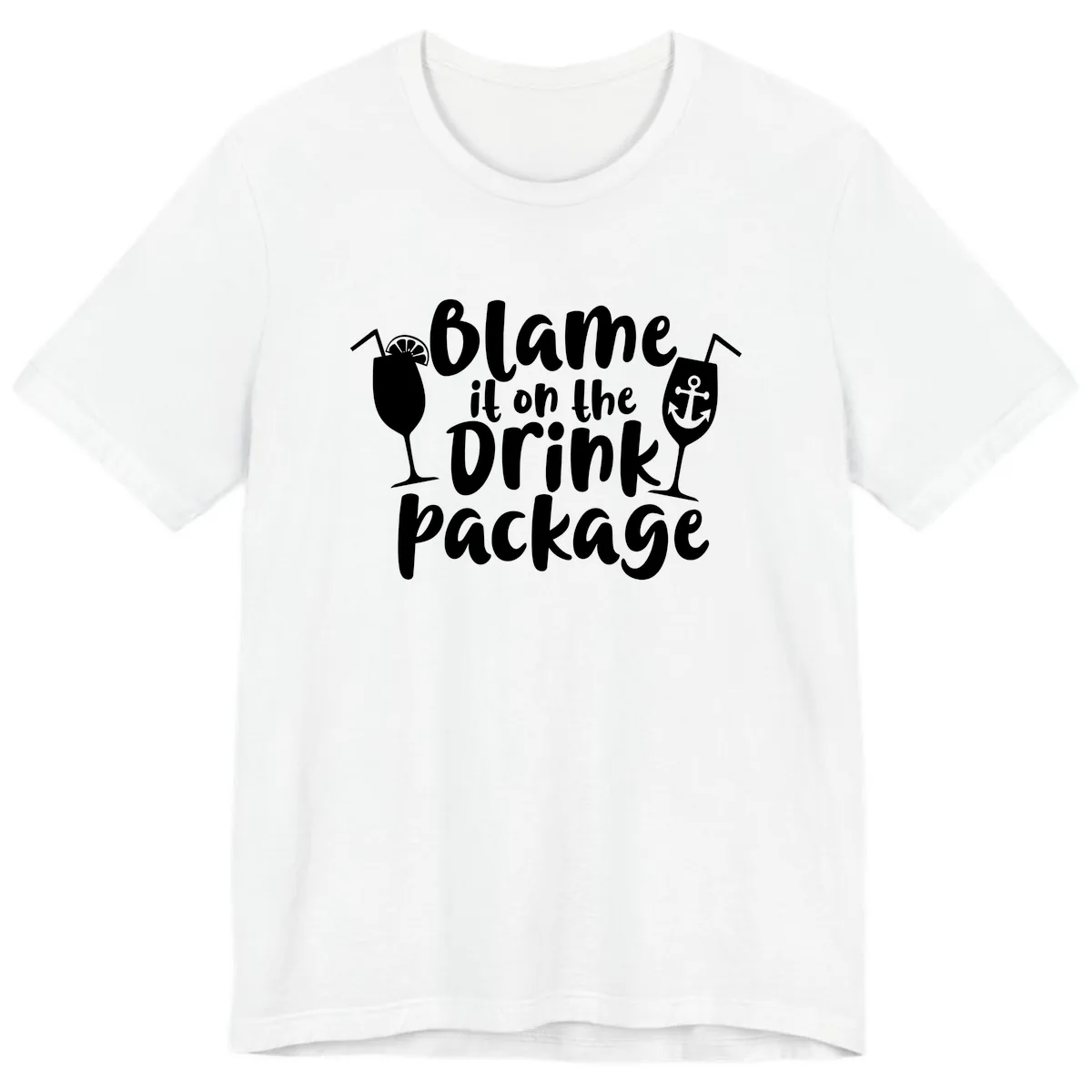 Blame It On The Drink Package Premium T-Shirt in White
