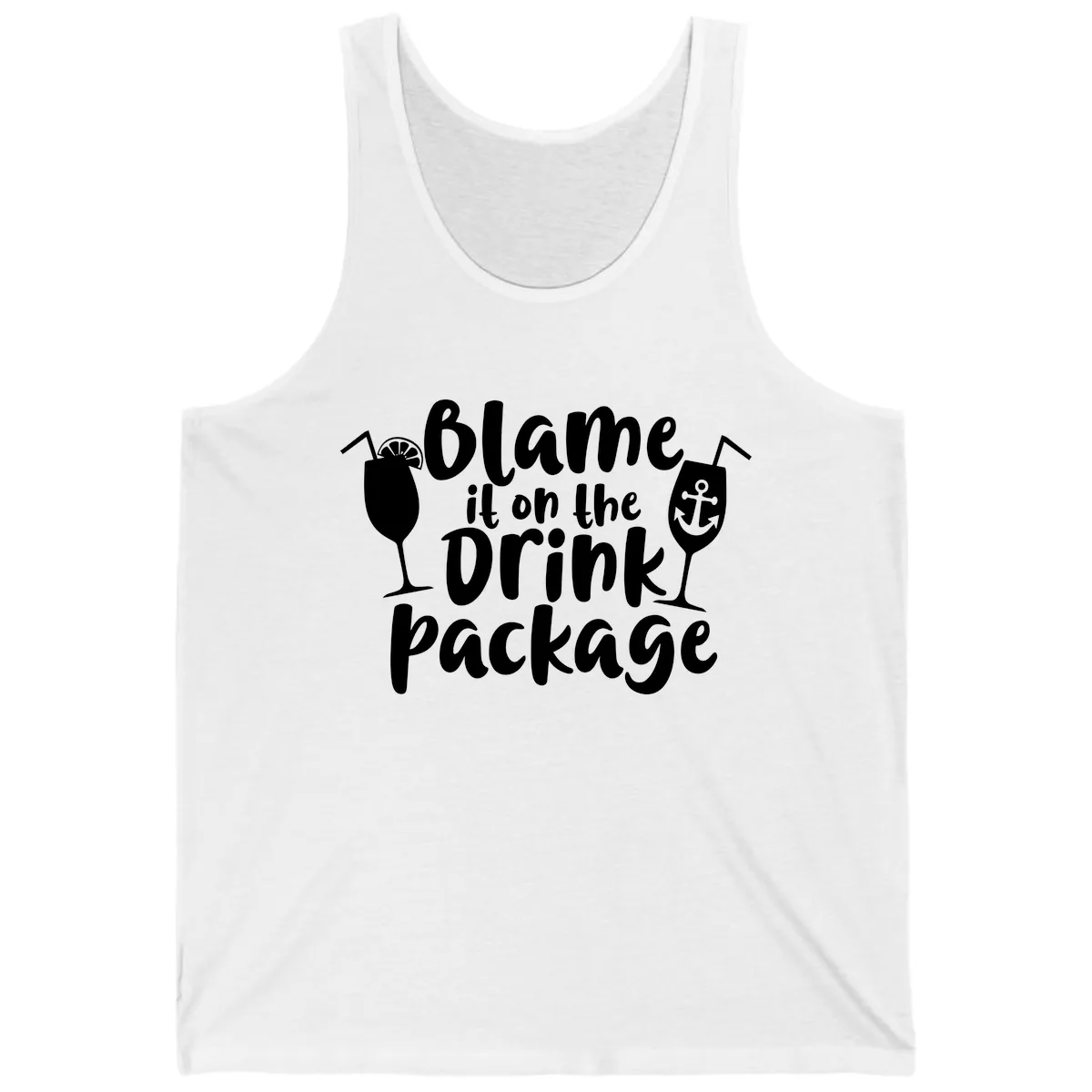 Blame It On The Drink Package Tank in White