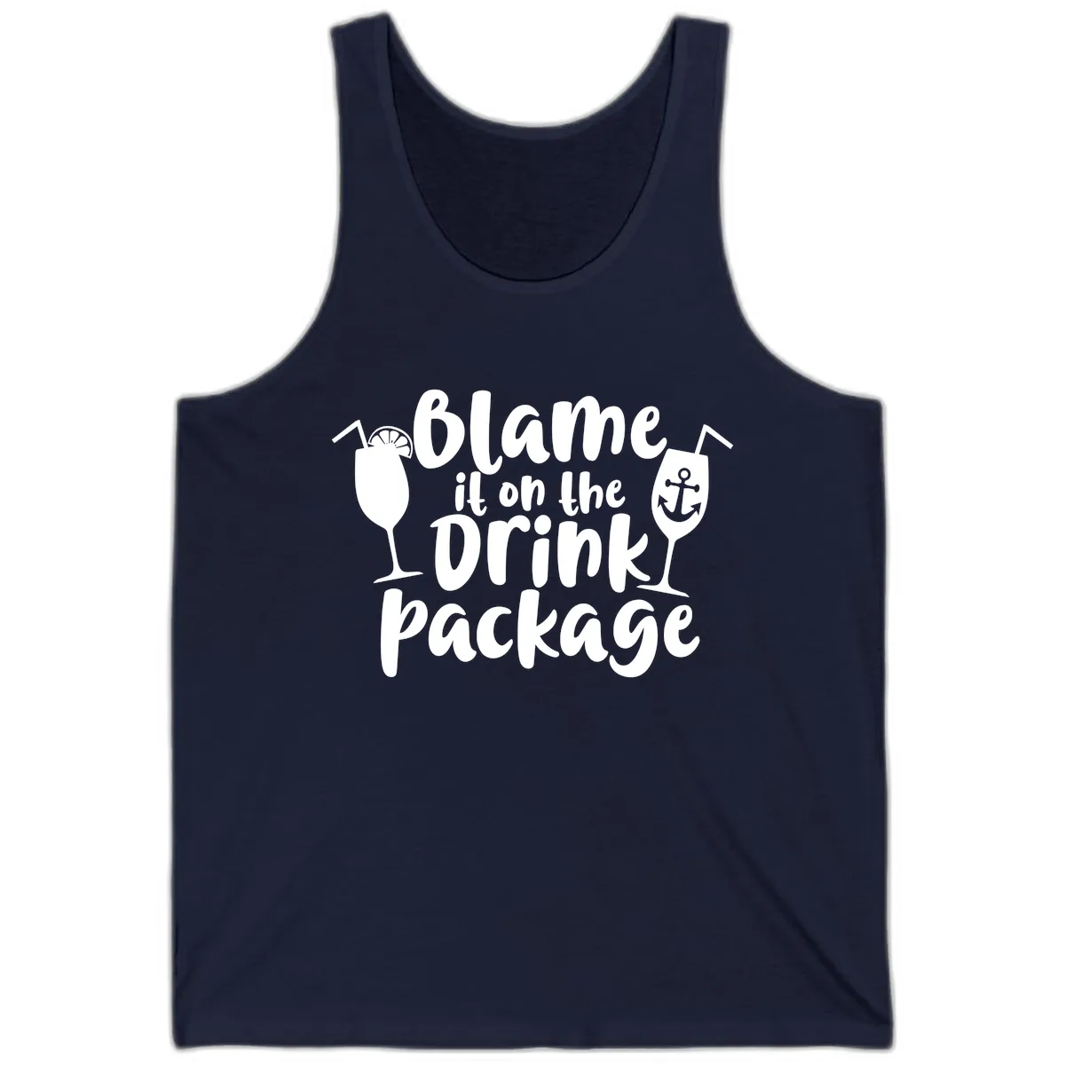 Blame It On The Drink Package Tank in Navy