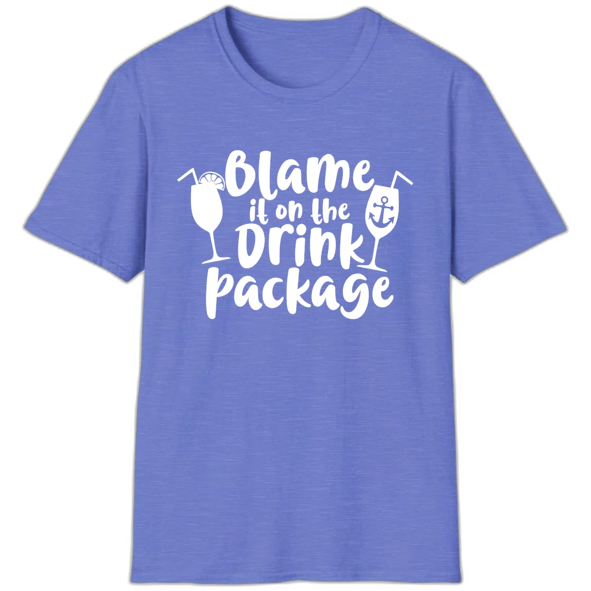 Blame It On The Drink Package T-Shirt in Heather Royal