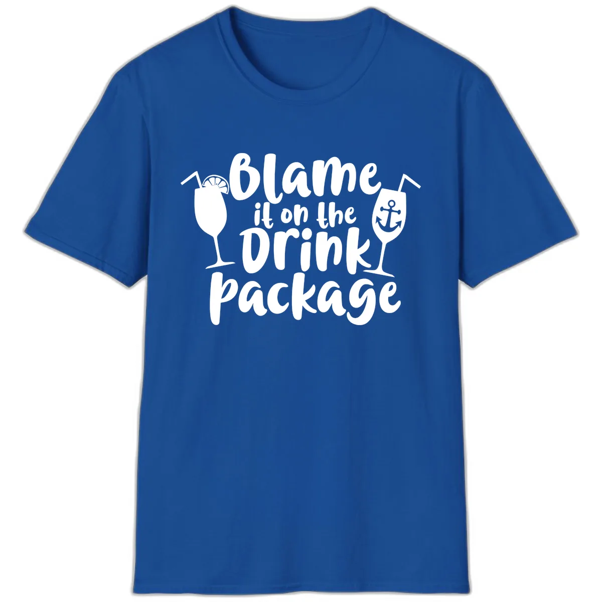 Blame It On The Drink Package T-Shirt in Royal